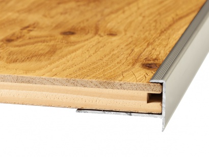 Schodový profil pre podlahy do 15,5 mm Küberit 813 Imitácia nerezu F2