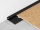 Ukončovacia lišta skrutkovacia Woodtec LTR Čierny mat A65 do 3 mm